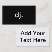 CARTE DE VISITE LE DJ (Devant / Derrière)