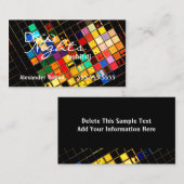 Carte De Visite Le DJ coloré (Devant / Derrière)