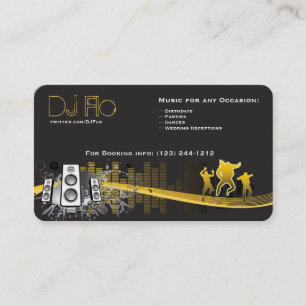 Carte De Visite Le DJ - coordonnateur de musique de discs-jockey