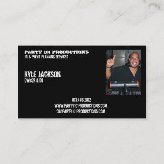 Carte De Visite le djiam, Party 101 productions, Kyle Jackson,