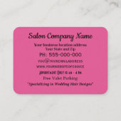 Carte De Visite Le double baroque Hairstyist de perle de Paris de (Dos)