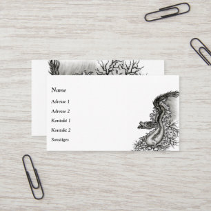 Carte De Visite Le dragon chinois à la toiture de tatouage