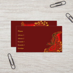 Carte De Visite Le dragon chinois au tatouage 
