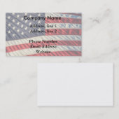 Carte De Visite Le drapeau américain (Devant / Derrière)