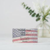 Carte De Visite Le drapeau américain (Debout devant)