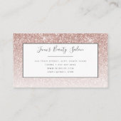 Carte De Visite Le Faux à la mode rougissent maquilleur rose de (Dos)