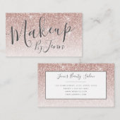 Carte De Visite Le Faux à la mode rougissent maquilleur rose de (Devant / Derrière)