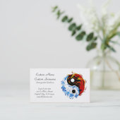 Carte De Visite Le feu frais Yin Yang de l'eau de symbole de (Debout devant)