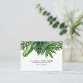 Carte De Visite Le feuillage vert tropical (Debout devant)