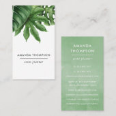 Carte De Visite Le feuillage vert tropical (Devant / Derrière)