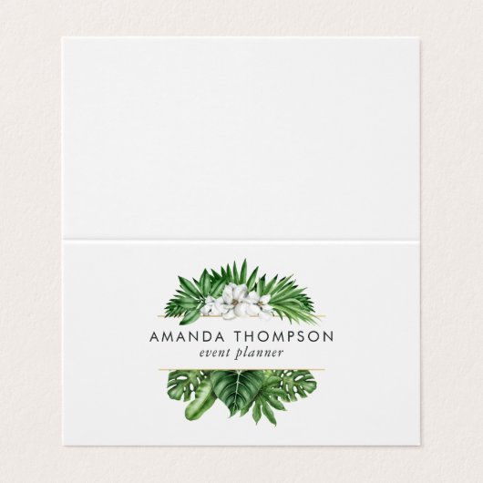 Carte De Visite Le feuillage vert tropical (Extérieur déplié)