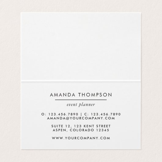 Carte De Visite Le feuillage vert tropical (Intérieur déplié)