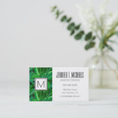 Carte De Visite Le feuille de palmiers tropicaux | ajoute votre (Debout devant)