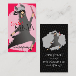 Carte De Visite Le fil de crochet de crochet de ninja de lama