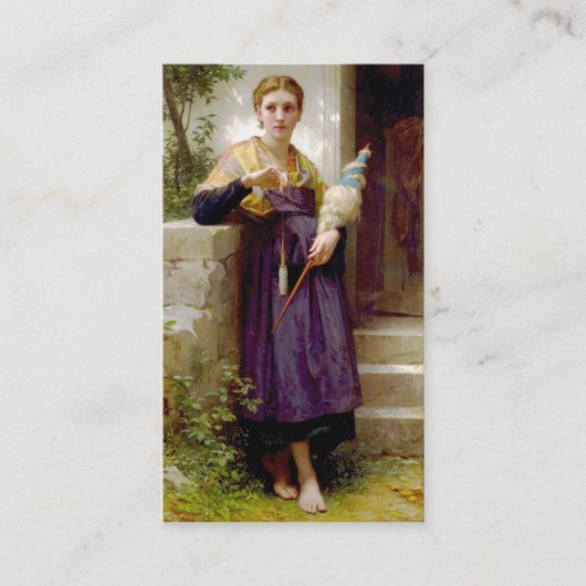 Carte De Visite Le fileur, William-Adolphe Bouguereau (Devant)