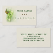 Carte De Visite Le fleuriste de papillon de pré de jardinier (Devant / Derrière)