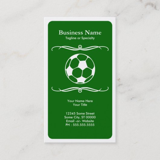 Carte De Visite le football de mod (Devant)