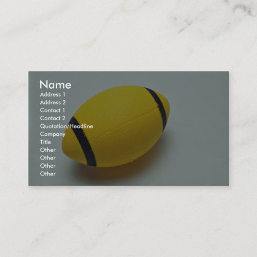 Carte De Visite Le football en caoutchouc (Devant)