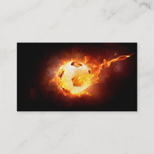 Carte De Visite Le football sous le feu, boule, le football