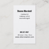 Carte De Visite Le Français cloue le spa de salon de beauté de (Dos)