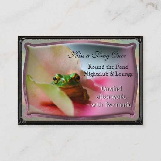 Carte De Visite Le Froggy aime Party (Devant)