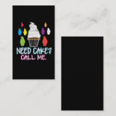 Carte De Visite Le gâteau du besoin de chef de nourriture de (Devant / Derrière)