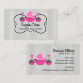 Carte De Visite Le gâteau élégant de petit gâteau saute la cuisson (Devant / Derrière)