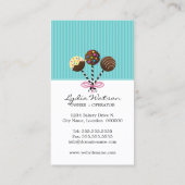 Carte De Visite Le gâteau élégant saute la boulangerie (Dos)