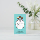 Carte De Visite Le gâteau élégant saute la boulangerie (Debout devant)