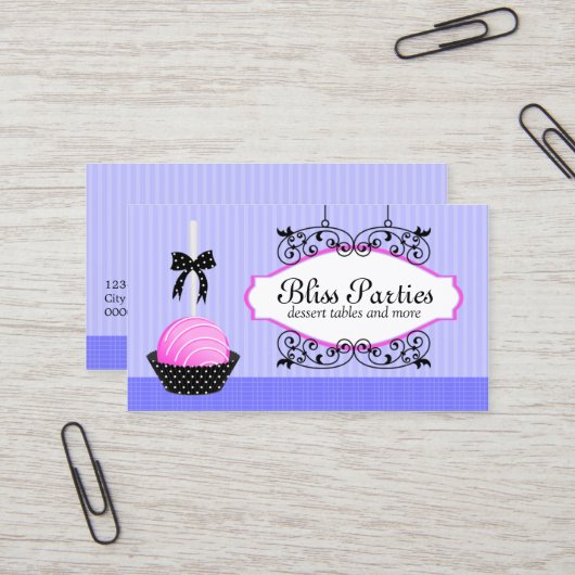 Carte De Visite Le gâteau saute Baker de desserts (Devant/Arrière en situation)