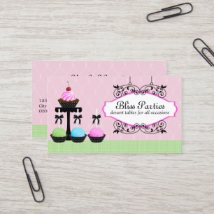 Carte De Visite Le gâteau saute des Tableaux de dessert