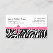 Carte De Visite Le gâteau saute la boulangerie de ruban de rayures (Dos)