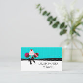 Carte De Visite Le gâteau saute la turquoise (Debout devant)