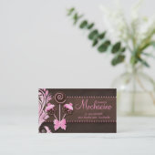 Carte De Visite Le gâteau saute le cru de brun de rose de (Debout devant)