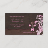 Carte De Visite Le gâteau saute le cru de brun de rose de (Dos)