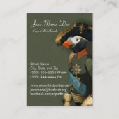 Carte De Visite Le général de macareux tufté - guide d'oiseau (Dos)