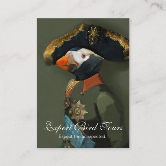 Carte De Visite Le général de macareux tufté - guide d'oiseau (Devant)