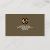 Carte De Visite Le Général élégant moderne Contractor de panneau (Dos)