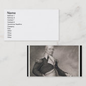 Carte De Visite Le Général principal Henry Knox (1750-1806) gravé (Devant / Derrière)