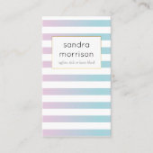 Carte De Visite le gradient rose et la sarcelle d'hiver barre le (Devant)