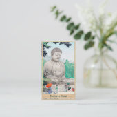 Carte De Visite Le grand Bouddha à Kamakura FUJISHIMA TAKEJI (Debout devant)