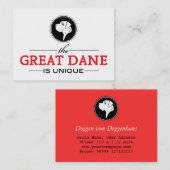 Carte De Visite le Grand Danois est unique (Devant / Derrière)