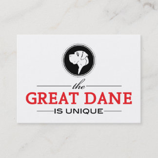 Carte De Visite le Grand Danois est unique