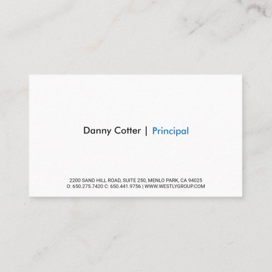 Carte De Visite Le groupe Westly (Dos)