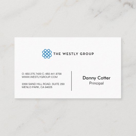 Carte De Visite Le groupe Westly | Logos (Dos)