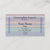 Carte De Visite Le Guatémaltèque importe la boutique (Dos)