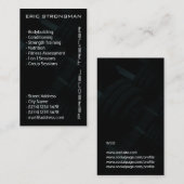 Carte De Visite Le gymnase moderne détaille le style foncé (Devant / Derrière)