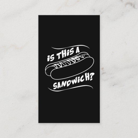 Carte De Visite Le hot-dog est ceci un sandwich - aliments de (Devant)