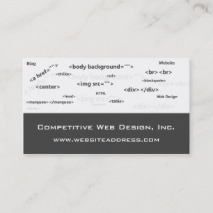 Carte de visite : : Le HTML codent la conception