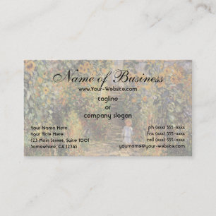 Carte De Visite Le jardin de l'artiste à Vetheuil par Claude Monet